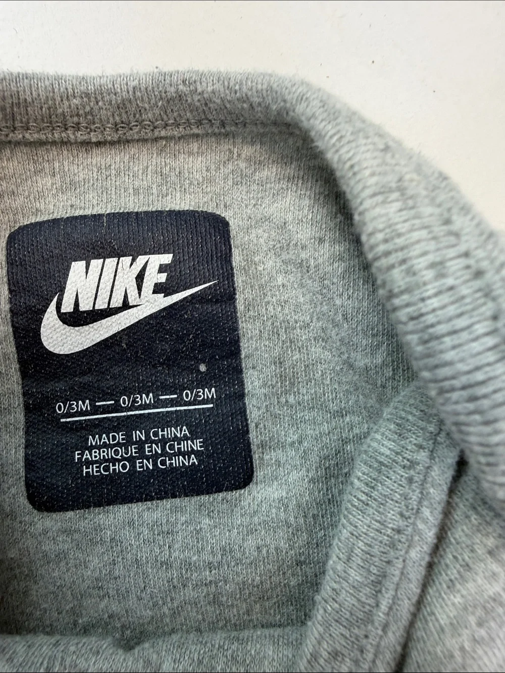 Baby Boy's Nike Gray Tee with Red & Blue Graphic + Navy Shorts - Picture 6 of 7